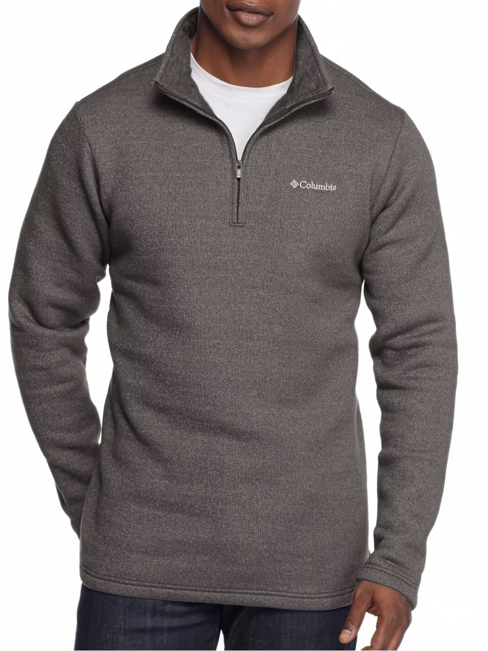 Columbia Men's Gray Quarter-Zip Sweater